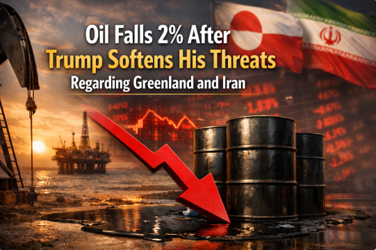 Oil falls 2% after Trump softens his threats regarding Greenland and Iran